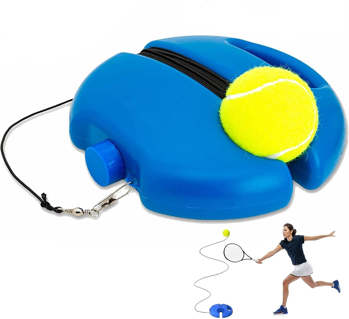 Solotennis Trainer Rebound Ball with String Balls, Portable Tennis Training Tool Suitable for Adults, Portable Tennis Training Equipment for Beginners Sport Exercise, Tennis Rebounder Kit