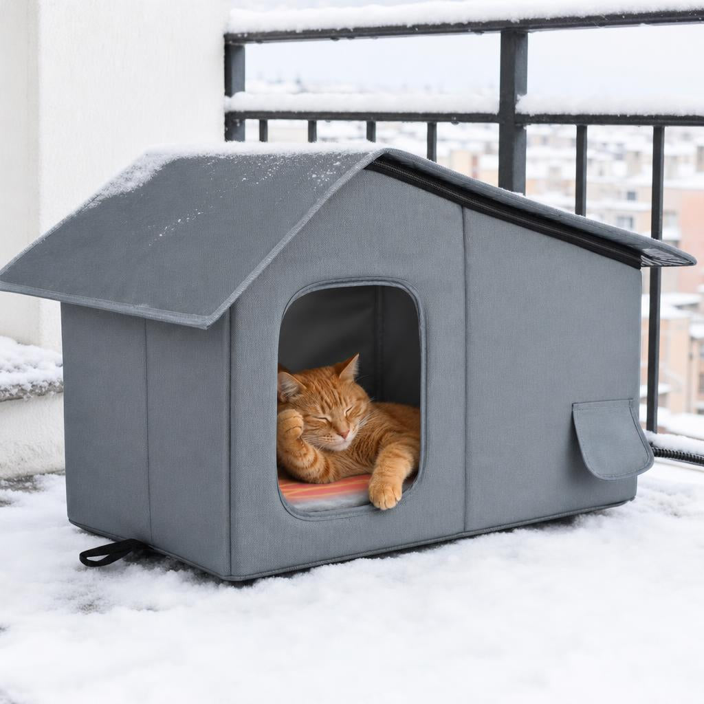 Casita Térmica para Gatos con Manta Calefactable