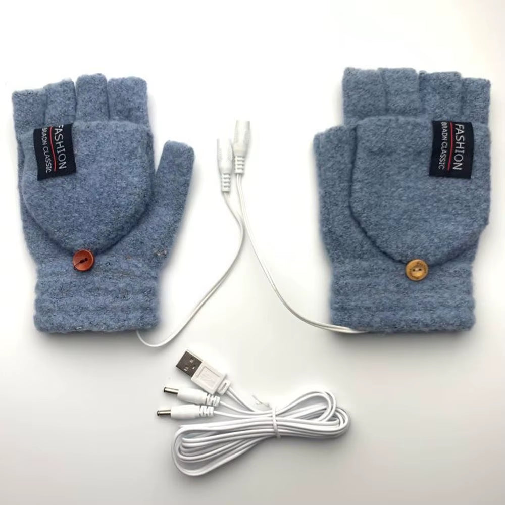 Guantes calefactables USB en color azul
