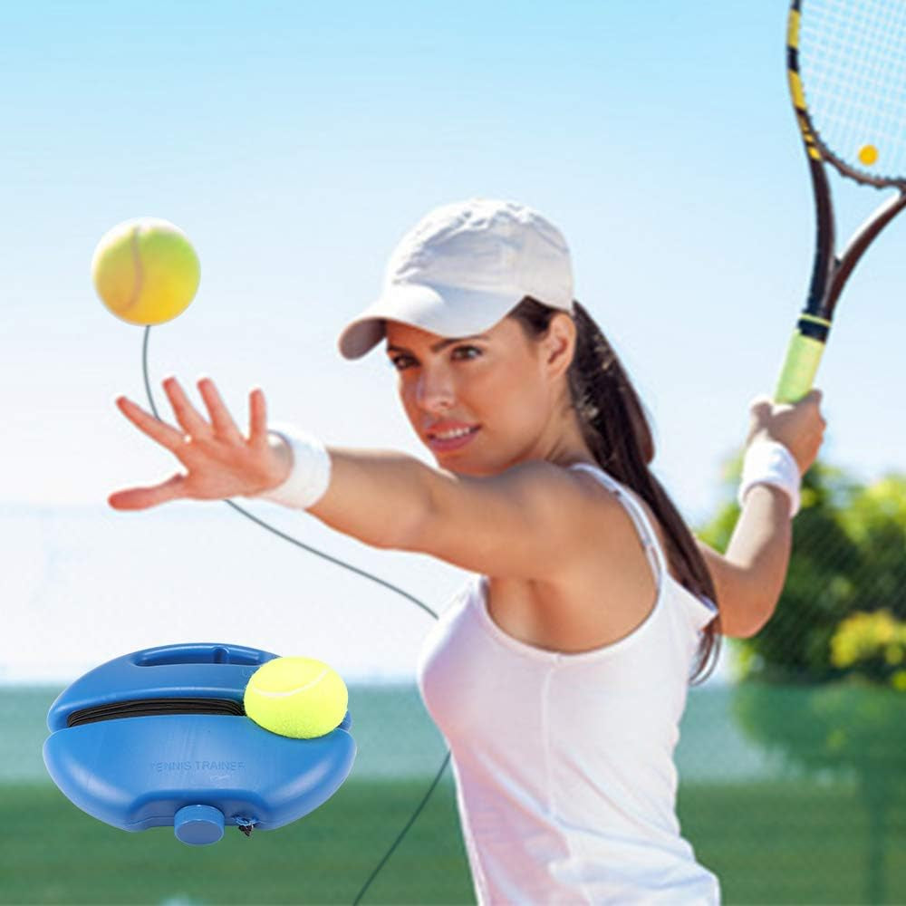 Solotennis Trainer Rebound Ball with String Balls, Portable Tennis Training Tool Suitable for Adults, Portable Tennis Training Equipment for Beginners Sport Exercise, Tennis Rebounder Kit